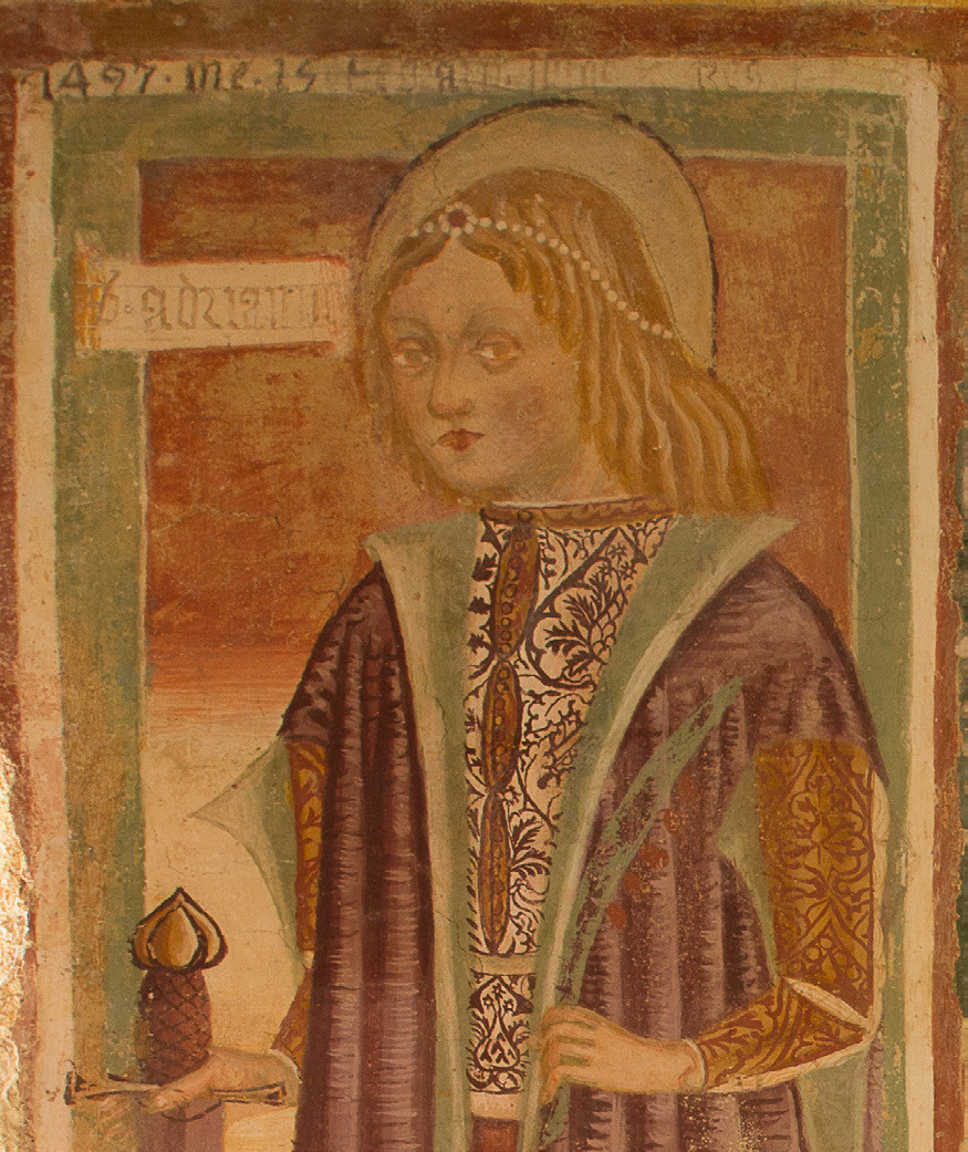 (St. Adrian : detail of the fresco in the apse.)